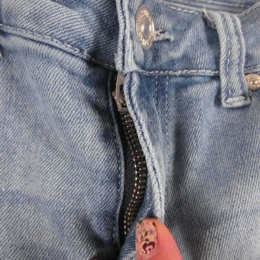 7 For All Mankind Jeans Girls 14 Luxe‎ Vintage Ankle Skinny Zip Front Moto Denim